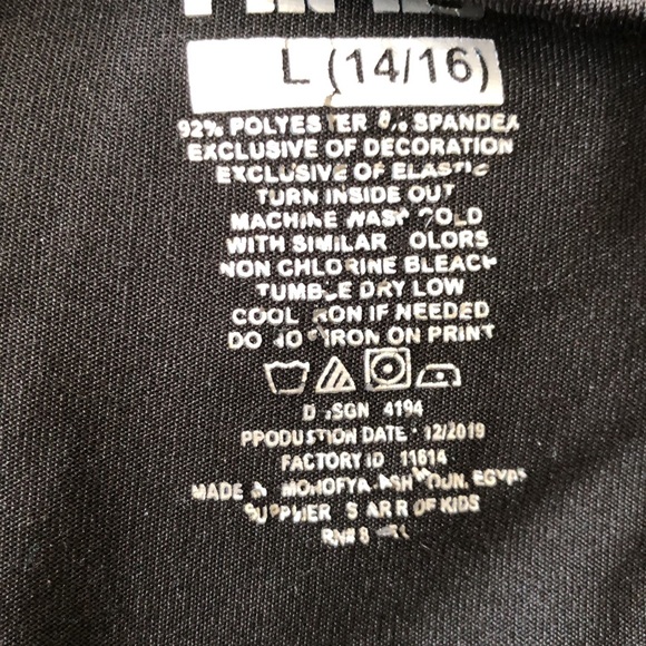 HIND GIRLS L (14/16) YOGA LOUNGING CROPPED CAPRIS PANTS BLACK/PINK/GREY - #409 - Picture 7 of 7